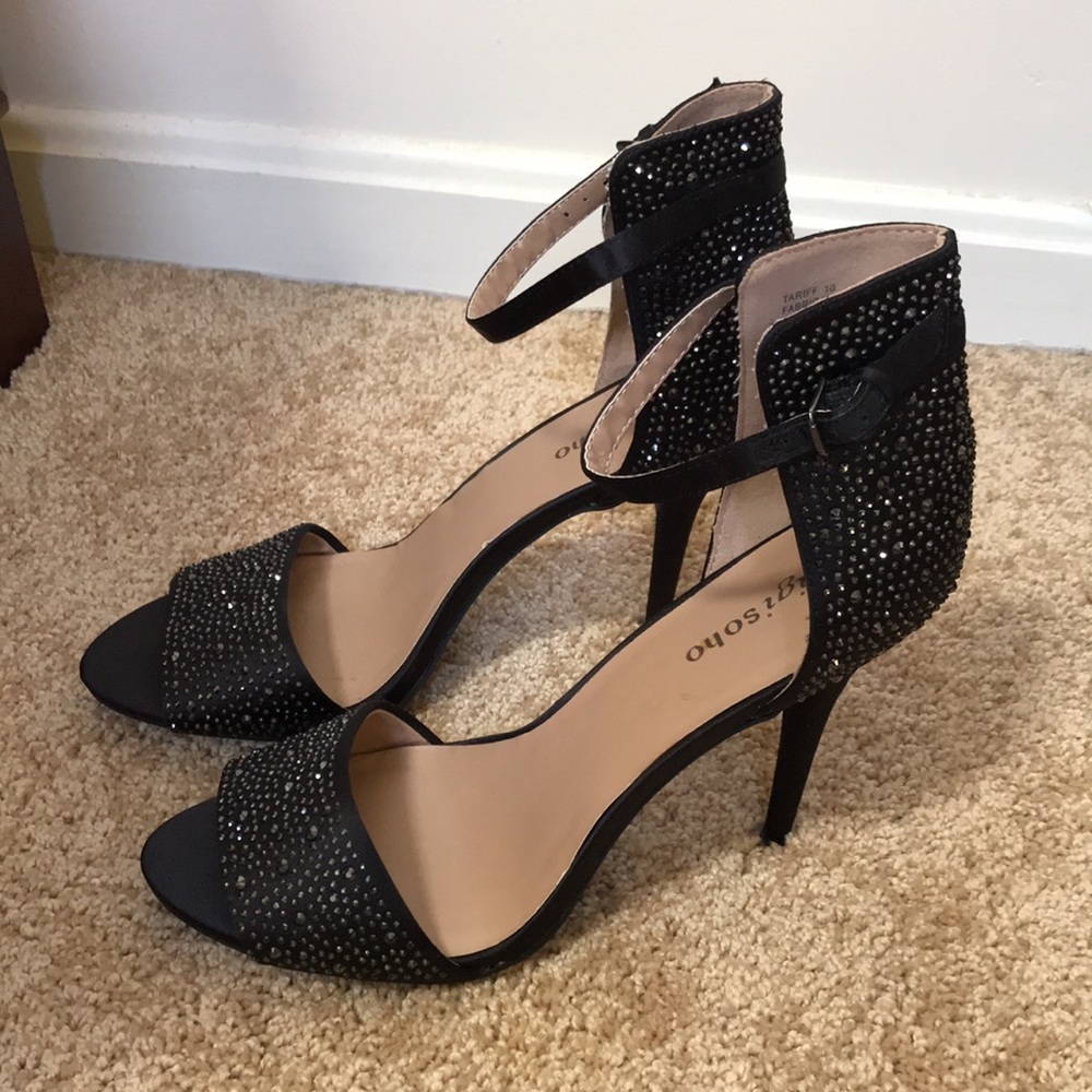 Zigi Soho SZ 10, sequined buckle closure heels - Picture 8 of 9